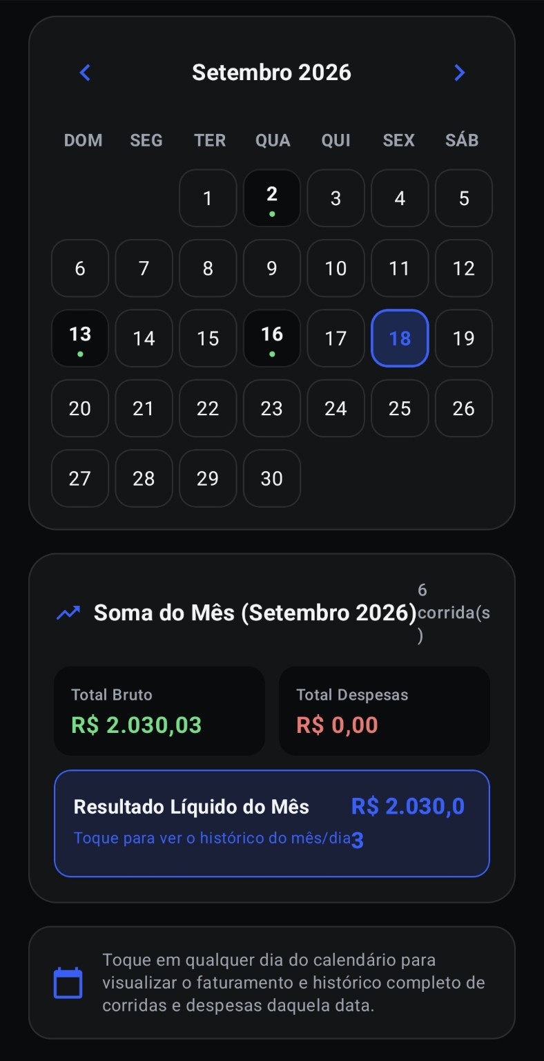 Calendário e histórico